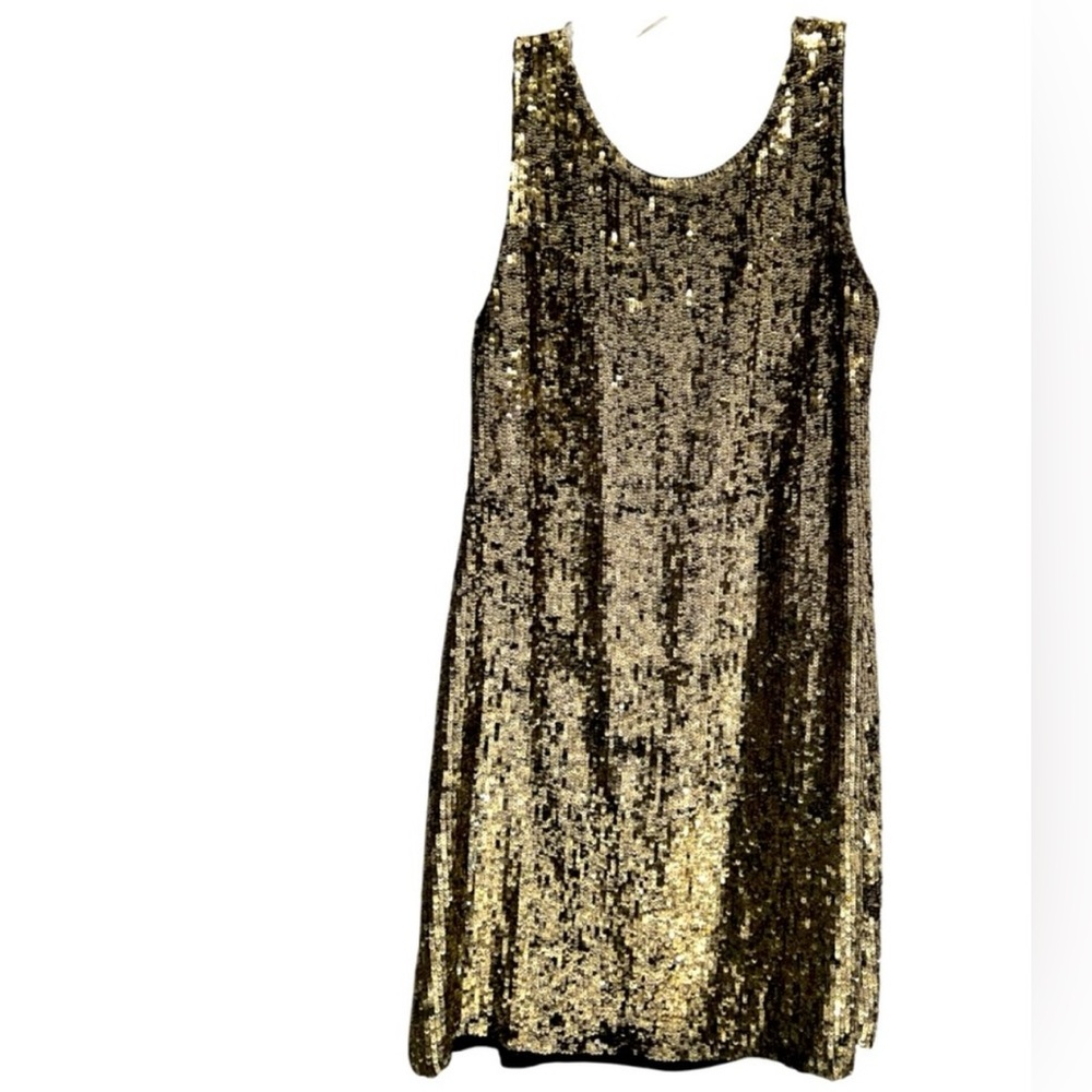 Faith Connexion Shimmering Gold Sequin dress